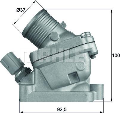 MAHLE TH 36 90D - Coolant thermostat / housing car-mod.net