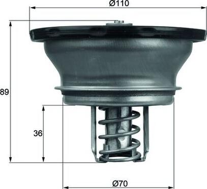 MAHLE THD 3 82 - Coolant thermostat / housing car-mod.net