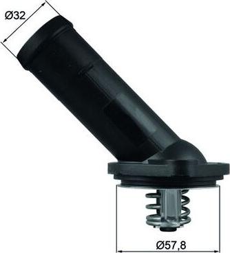 MAHLE TI 225 92D - Coolant thermostat / housing car-mod.net