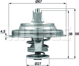 MAHLE TX 97 79D - Coolant thermostat / housing car-mod.net