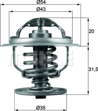 MAHLE TX 109 87 D - Coolant thermostat / housing car-mod.net