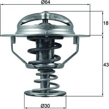 MAHLE TX 114 82D - Coolant thermostat / housing car-mod.net