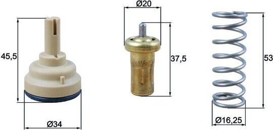 MAHLE TX 181 95D - Coolant thermostat / housing car-mod.net