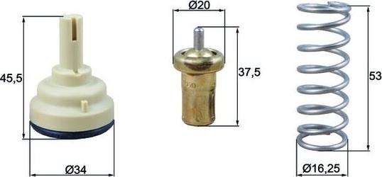 MAHLE TX 181 105D - Coolant thermostat / housing car-mod.net
