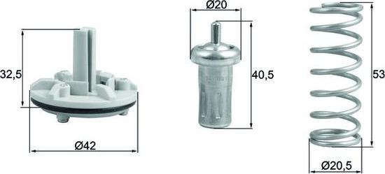 MAHLE TX 183 80D - Coolant thermostat / housing car-mod.net
