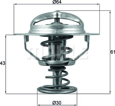 MAHLE TX 178 78D - Coolant thermostat / housing car-mod.net