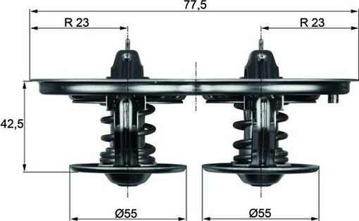 MAHLE TX 32 75D - Coolant thermostat / housing car-mod.net