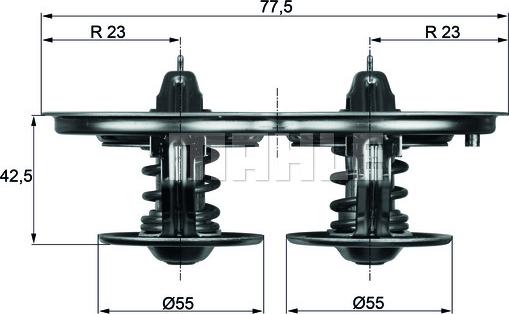 MAHLE TX 32 71D - Coolant thermostat / housing car-mod.net