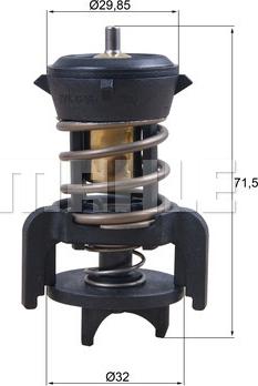 MAHLE TX 251 94D - Coolant thermostat / housing car-mod.net