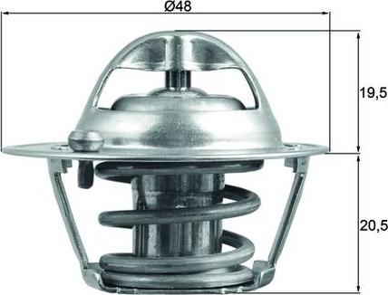 MAHLE TX 204 82D - Coolant thermostat / housing car-mod.net