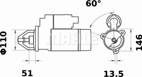 MAHLE 11139165 - Starter car-mod.net