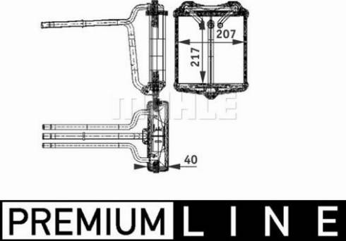 MAHLE AH 97 000P - Heat Exchanger, interior heating car-mod.net