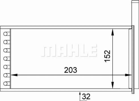 MAHLE AH 151 000S - Heat Exchanger, interior heating car-mod.net
