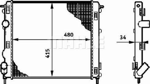 MAHLE CR 604 000S - Radiator, engine cooling car-mod.net