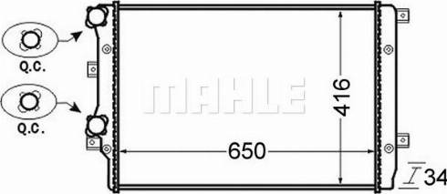 MAHLE CR 761 000P - Radiator, engine cooling car-mod.net