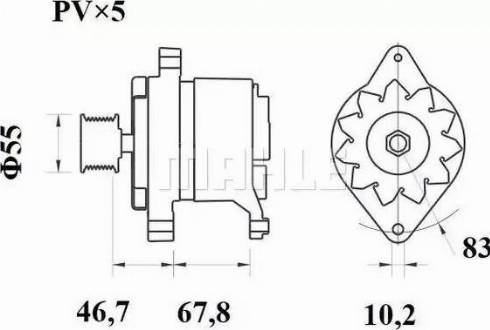 MAHLE MG 537 - Alternator car-mod.net