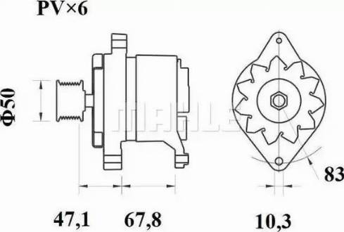 MAHLE MG 529 - Alternator car-mod.net