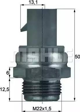 MAHLE TSW 14D - Temperature Switch, radiator / air conditioner fan car-mod.net