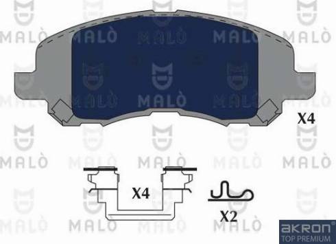 AKRON-MALÒ 1051224 - Brake Pad Set, disc brake car-mod.net