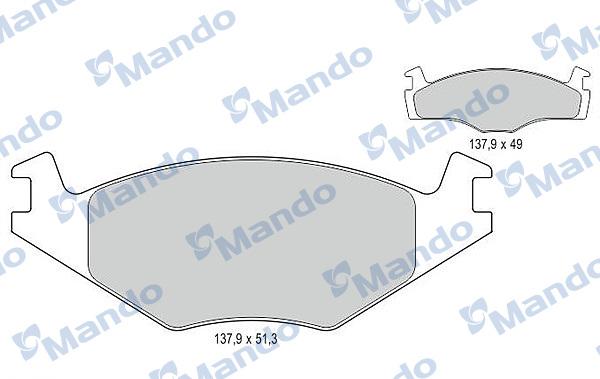 Mando MBF015069 - Brake Pad Set, disc brake car-mod.net