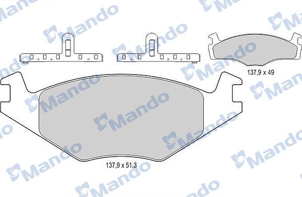 Mando MBF015068 - Brake Pad Set, disc brake car-mod.net