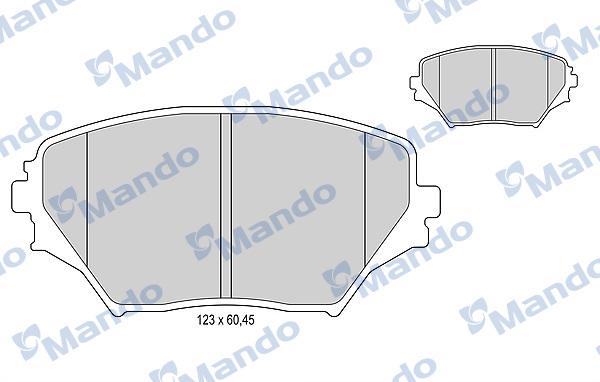 Mando MBF015863 - Brake Pad Set, disc brake car-mod.net