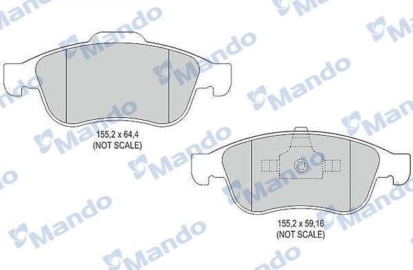 Mando MBF015255 - Brake Pad Set, disc brake car-mod.net