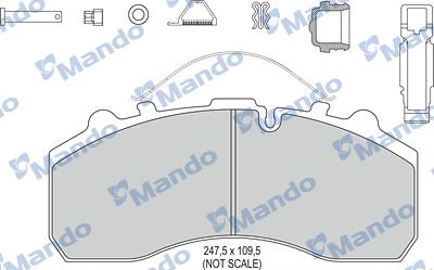 Mando MBF016096 - Brake Pad Set, disc brake car-mod.net