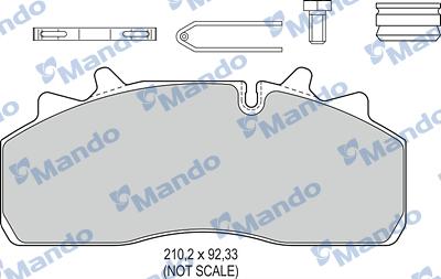 Mando MBF016069 - Brake Pad Set, disc brake car-mod.net