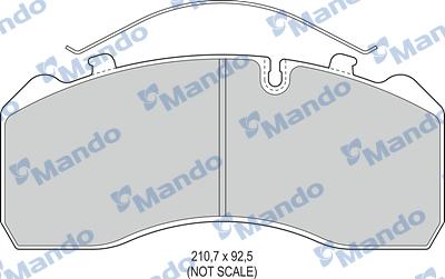 Mando MBF016064 - Brake Pad Set, disc brake car-mod.net