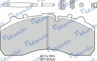 Mando MBF016061 - Brake Pad Set, disc brake car-mod.net