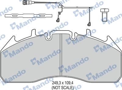 Mando MBF016074 - Brake Pad Set, disc brake car-mod.net