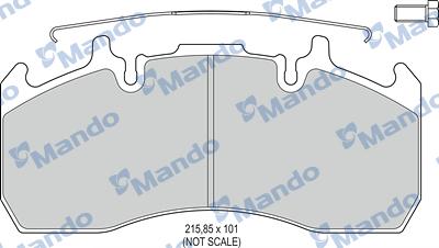 Mando MBF016075 - Brake Pad Set, disc brake car-mod.net