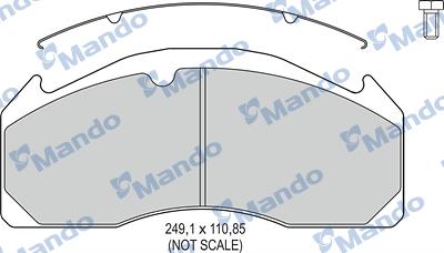 Mando MBF016070 - Brake Pad Set, disc brake car-mod.net