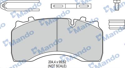 Mando MBF016106 - Brake Pad Set, disc brake car-mod.net