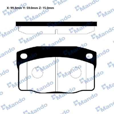 Mando RMPD02NS - Brake Pad Set, disc brake car-mod.net