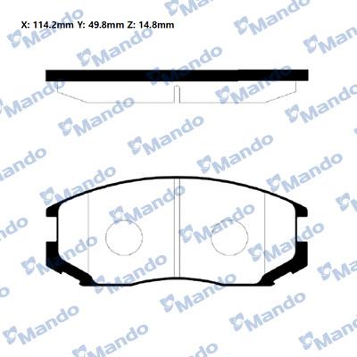 Mando RMPM01NS - Brake Pad Set, disc brake car-mod.net