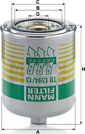 Mann-Filter TB 1394/13 x - Air Dryer Cartridge, compressed-air system car-mod.net