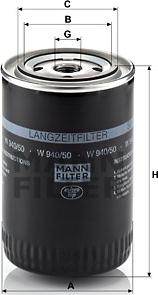 Mann-Filter W 940/50 - Oil Filter car-mod.net