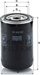 Mann-Filter W 940/62 - Oil Filter car-mod.net