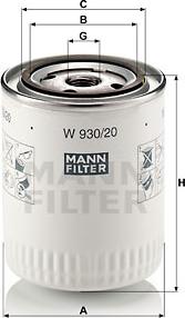 Mann-Filter W 930/20 - Oil Filter car-mod.net