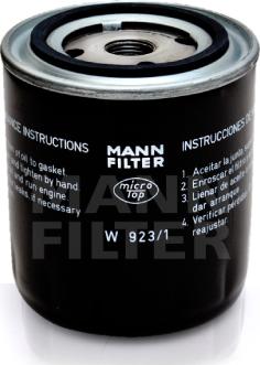 Mann-Filter W 923/1 - Oil Filter car-mod.net