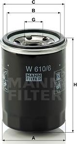 Mann-Filter W 610/6 - Oil Filter car-mod.net