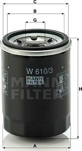 Mann-Filter W 610/3 - Oil Filter car-mod.net