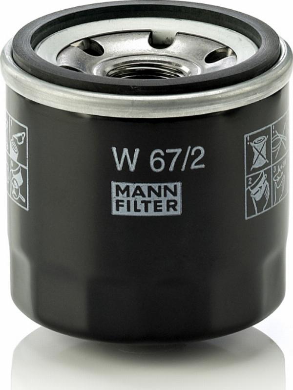 Mann-Filter W 67/2 - Oil Filter car-mod.net