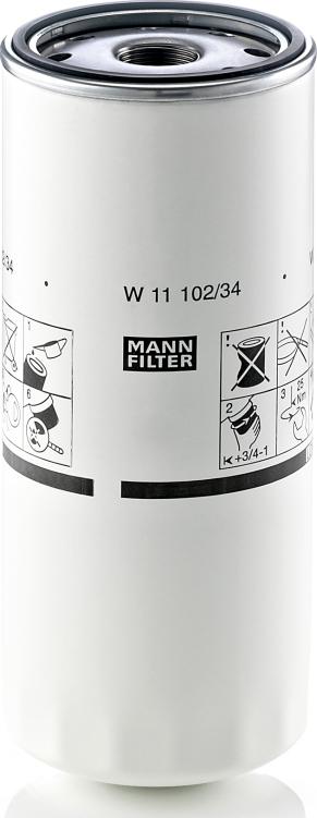 Mann-Filter W 11 102/34 - Oil Filter car-mod.net