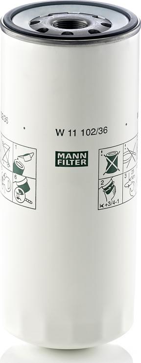 Mann-Filter W 11 102/36 - Oil Filter car-mod.net