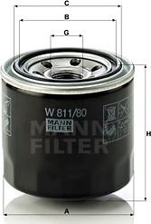 Mann-Filter W 811/80 - Oil Filter car-mod.net