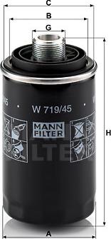 Mann-Filter W 719/45 - Oil Filter car-mod.net