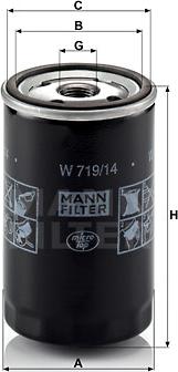 Mann-Filter W 719/14 - Oil Filter car-mod.net